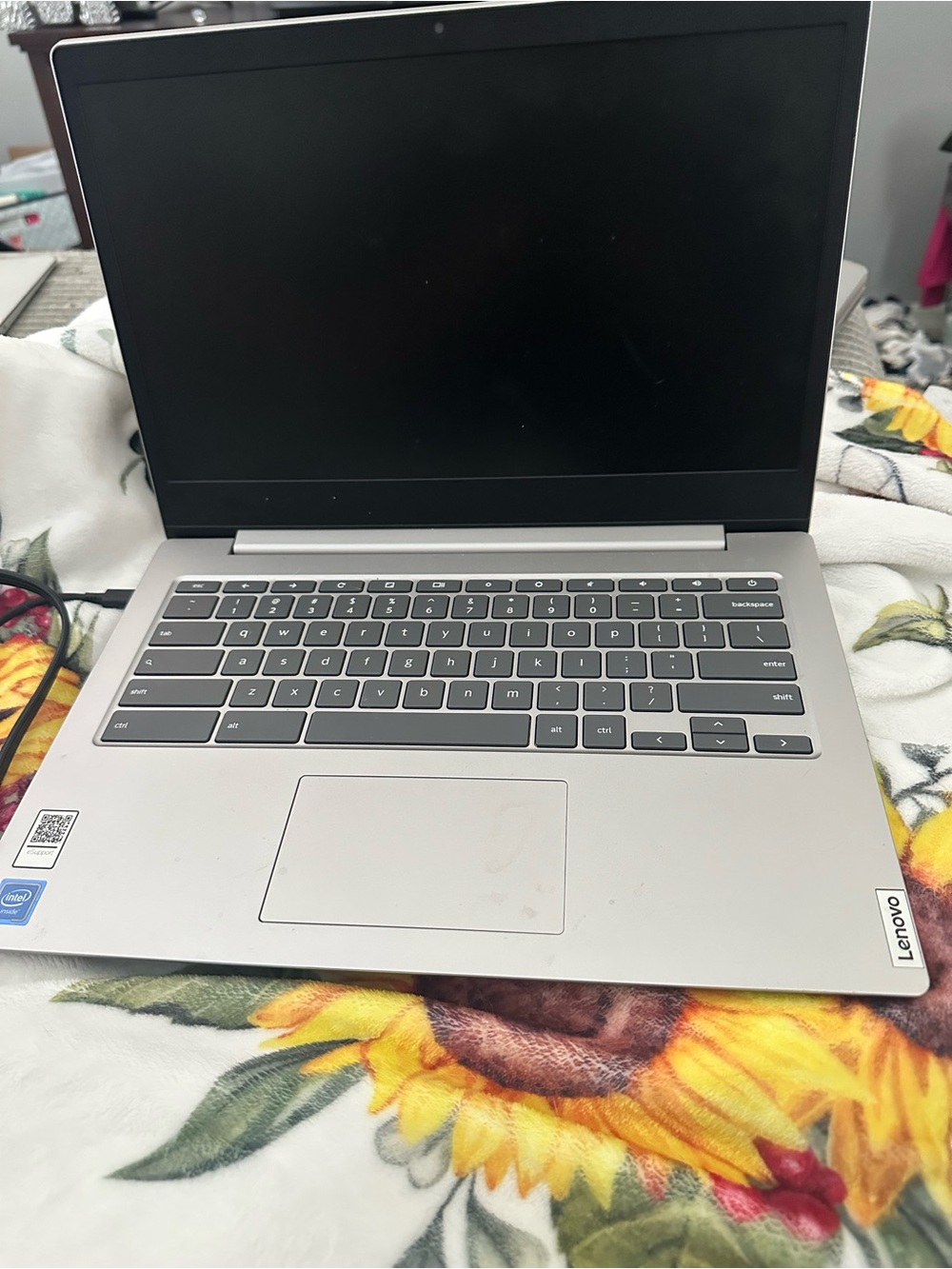 Lenovo Silver 14" Chromebook-Style Laptop with Quiet Backlit Keyboard